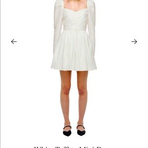 Self-portrait. US size 2. White Taffeta Mini Dress.